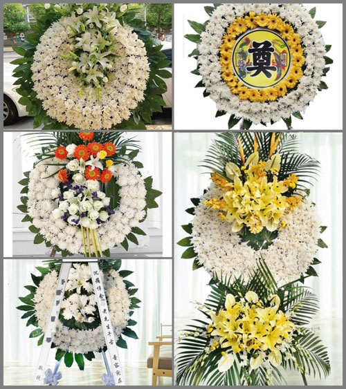 四川成都崇州市白头镇三洞村花圈速递